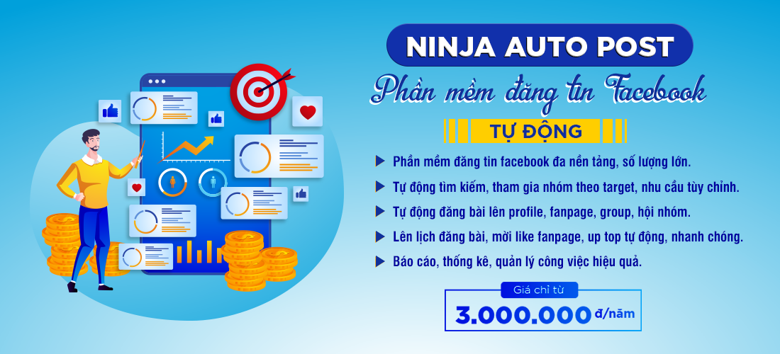 Phần mềm đăng bài facebook Ninja Auto Post