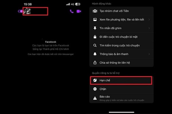 Cách mở hạn chế trên messenger trên điện thoại